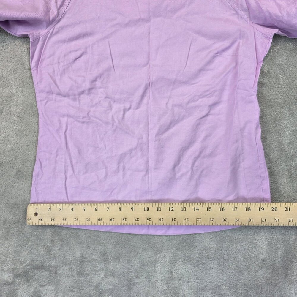 Banana Republic Shirt Womens Small Petite Purple Kirsten Bell Sleeve S701979-00 - Picture 7 of 11